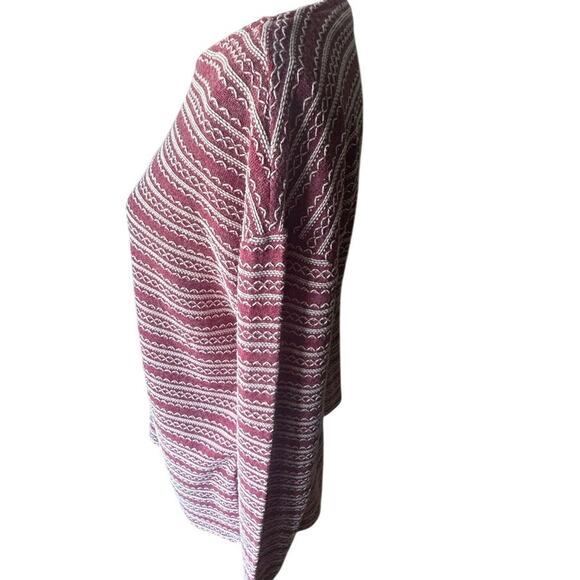 J.Jill Women’s Red & White Embroidered Long Sleeve Cotton Blend Top XL - Picture 3 of 7